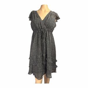 Motherhood Maternity Polka Dot Flutter Sleeve Dress – Size Small